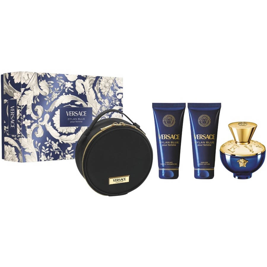 Versace Pour Femme Dylan Blue Set (EDP 100ml + BL 100ml + SG 100ml + Bag) for Women