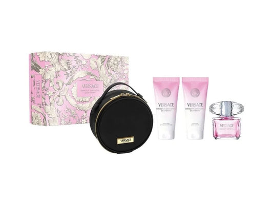 VERSACE SET Bright Crystal Eau de Toilette 90 ml + Body Lotion 100 ml + Pouch
