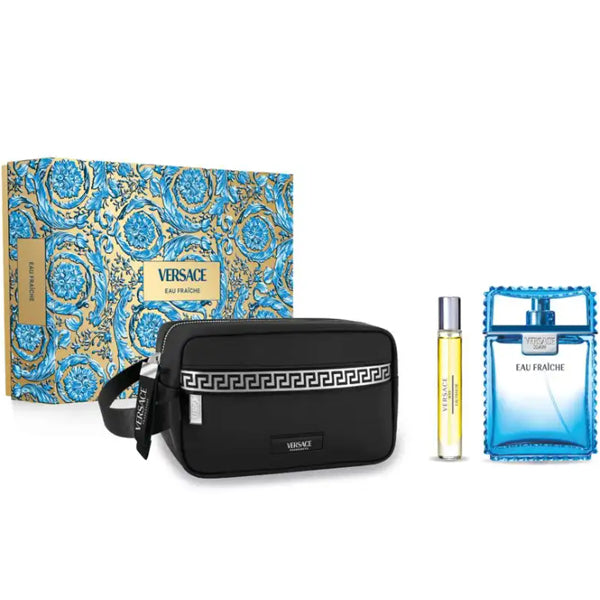 VERSACE EAU FRAICHE EDT 100ML SET	 WITH POUCH